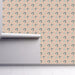 Teddy and Rainbow beige background and soft blue teddy bears, Custom Wallpaper Design