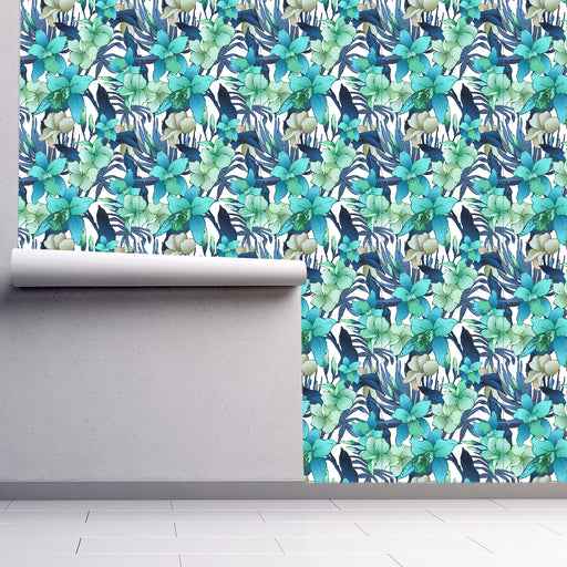 Exotic Paradise Blooms wallpaper by Custom Wallpaper Designs