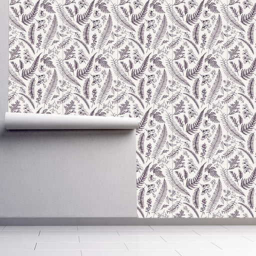 Botanical Fushion Black and White, Custom Wallpaper Design