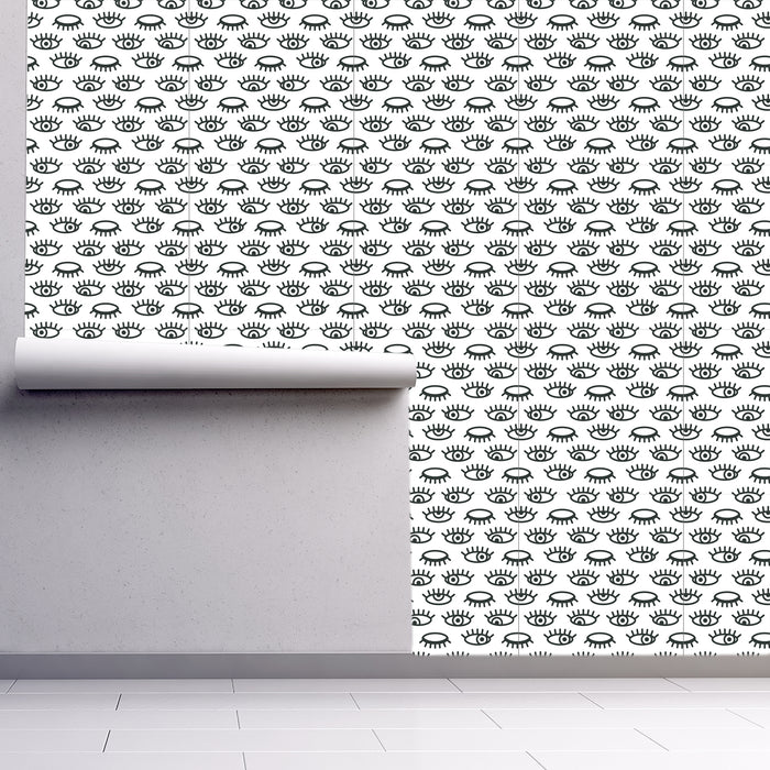 Eye Candy wallpaper in black and white, Custom Wallpaper Design