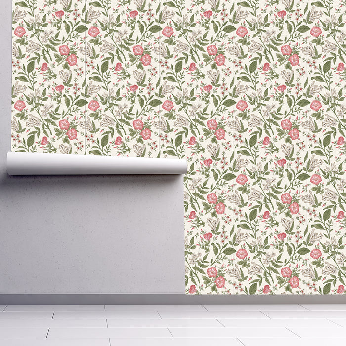 Colorful Flower Melody (Pink), Custom Wallpaper Design